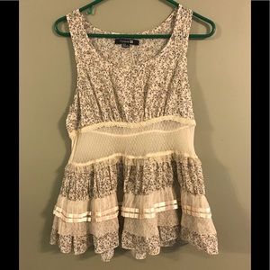 Sheer boho tank floral